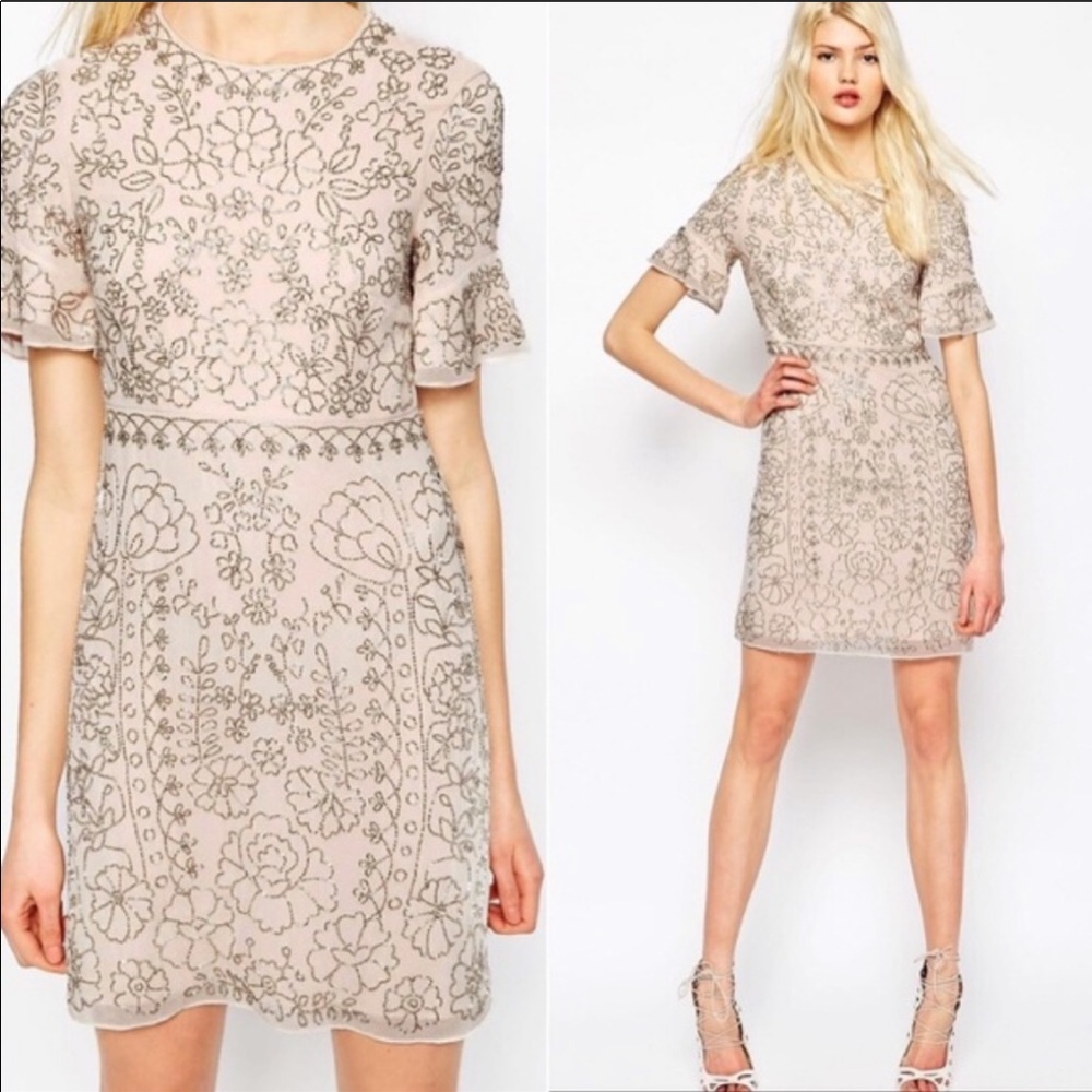 Beaded A-Line Needle & Thread Dress BHLDN Dress👗